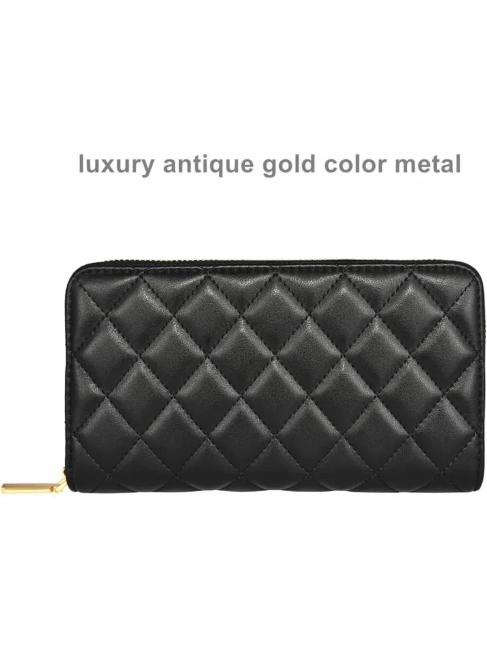 Stylish Leather Zip Around Travel Wallet | Large Capacity Card Holder & Phone